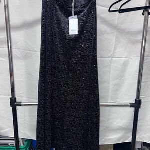 NWT Misa Los Angeles Glittering Black Dress
